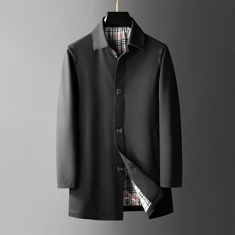 Men's Casual Loose Trench Coat - Trendy Mid-Length for Winter Style - Buy Center