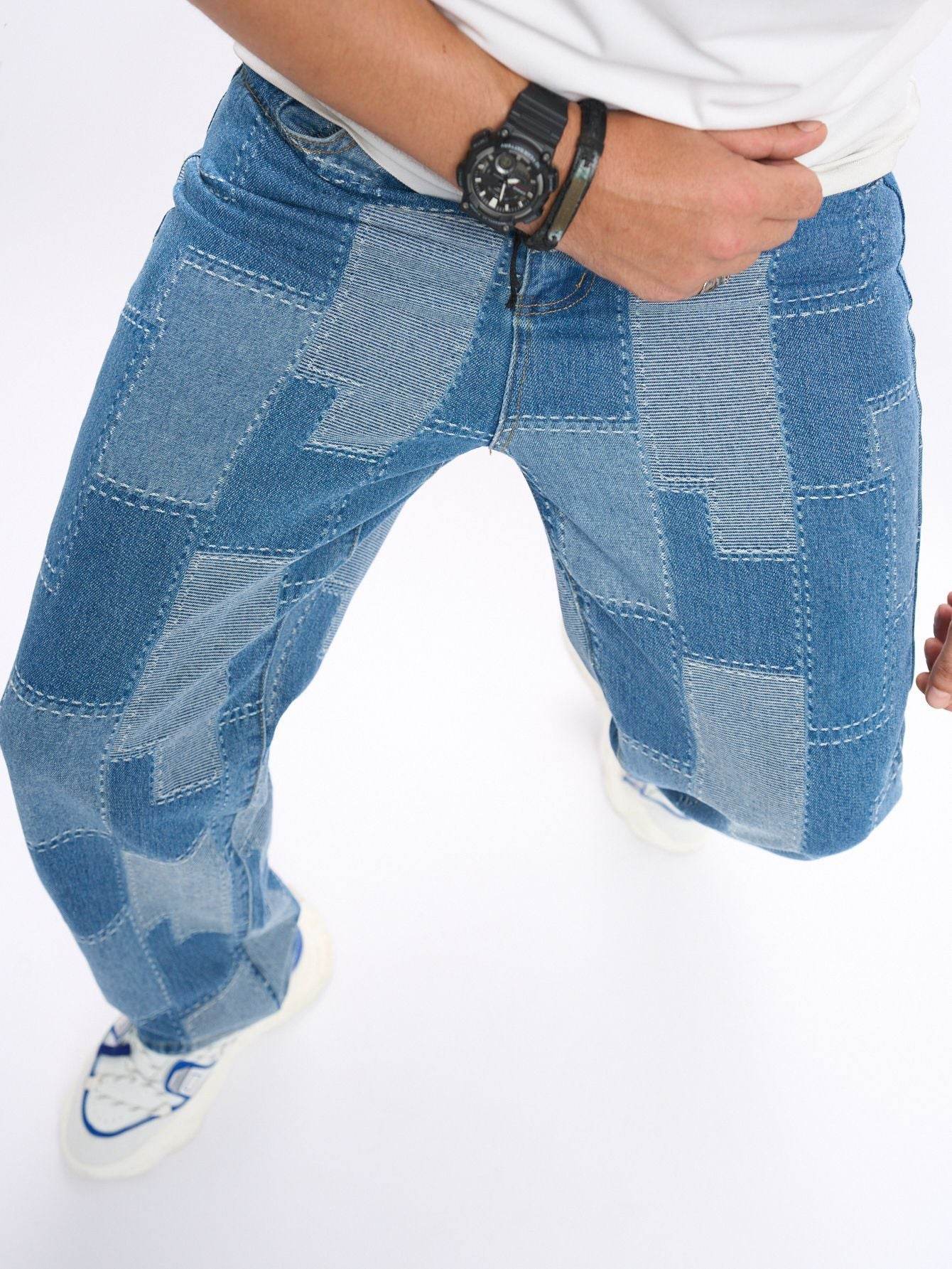Brand Men's Elastic Jeans - Tapered Fit Denim | XS-XXL Sizes Available - Buy Center