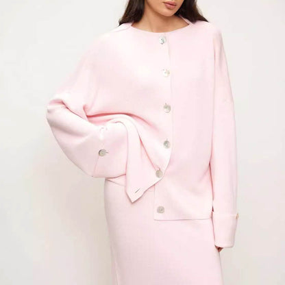 Buycenter Women's Knitting Cardigan - Loose Fit Pullover for Autumn/Winter - Buy Center