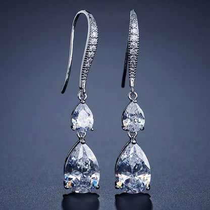Buycenter RAKOL Water Drop Zircon Earrings - Simple & Elegant for All Occasions - Buy Center