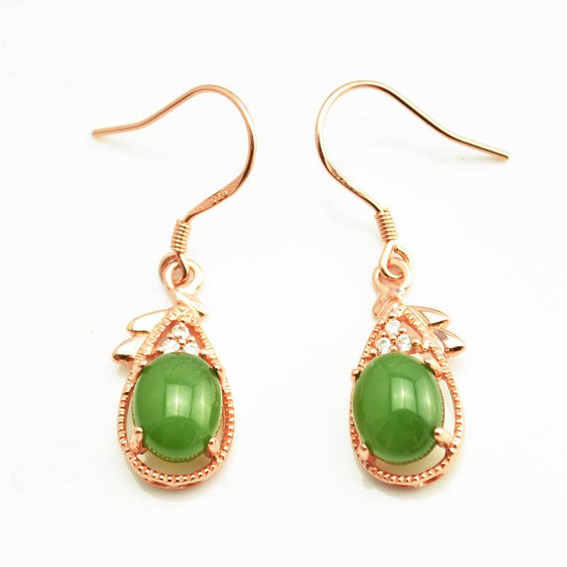 Elegant Natural Chalcedony Jewelry Set - Earrings & Hand Decoration - Buy Center