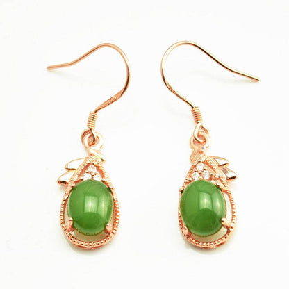 Elegant Natural Chalcedony Jewelry Set - Earrings & Hand Decoration - Buy Center