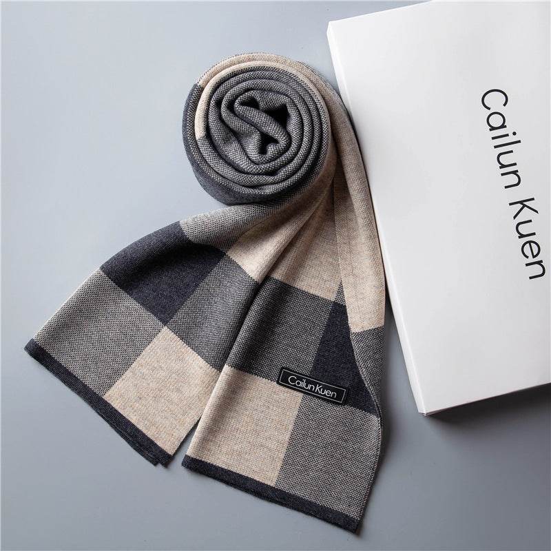 Trendy Warm Knitted Bib Scarf - Premium Wool for Stylish Winter Comfort - Buy Center