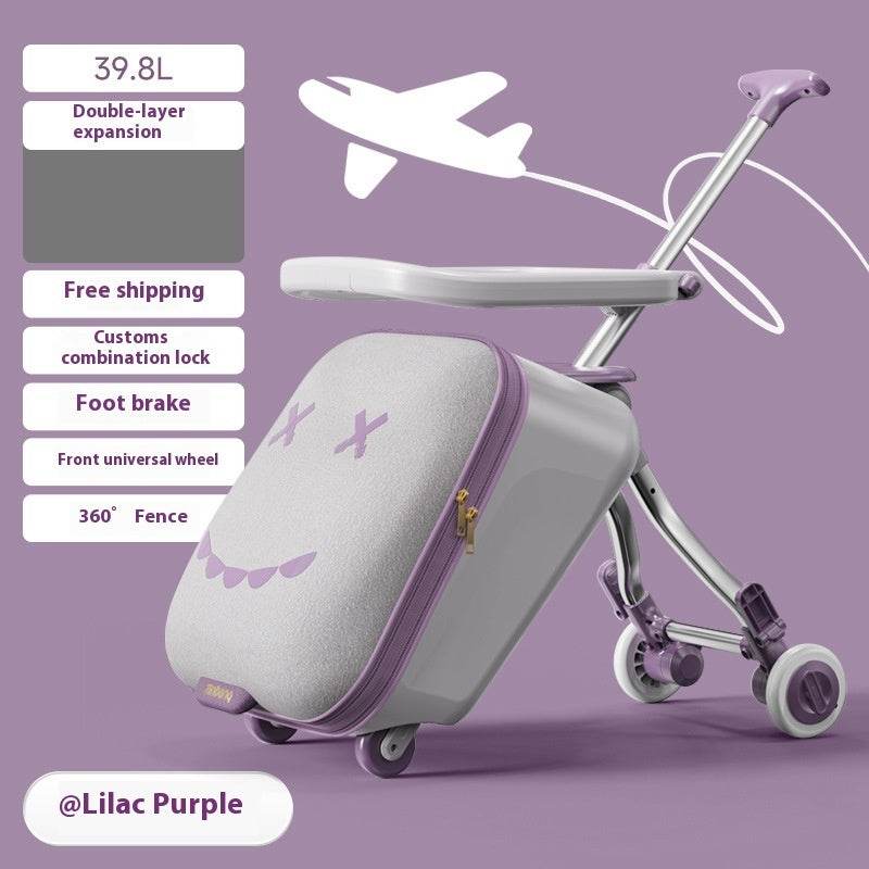 Children's Riding Trolley Case - Mustard Green & Light Yellow Luggage - Buy Center