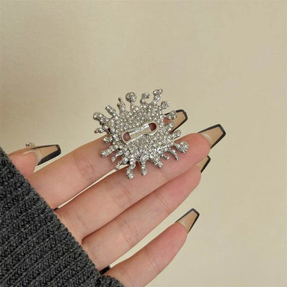 Geometric Square Diamond Stacked Ring - Real Gold Plated Alloy Elegance - Buy Center