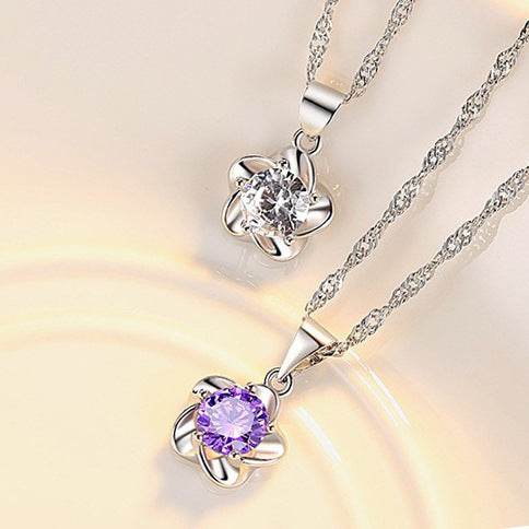Buycenter Ingot Plum Pendant Necklace - Heart Shape, Copper & Zircon - Buy Center