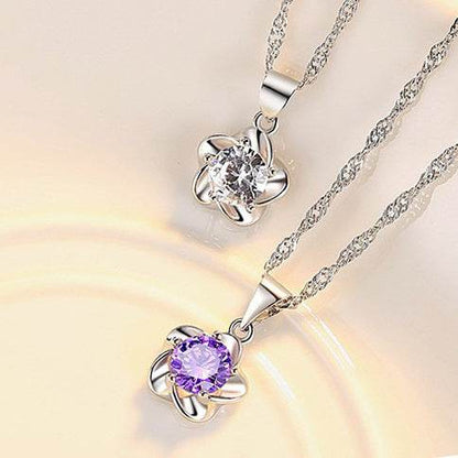 Buycenter Ingot Plum Pendant Necklace - Heart Shape, Copper & Zircon - Buy Center
