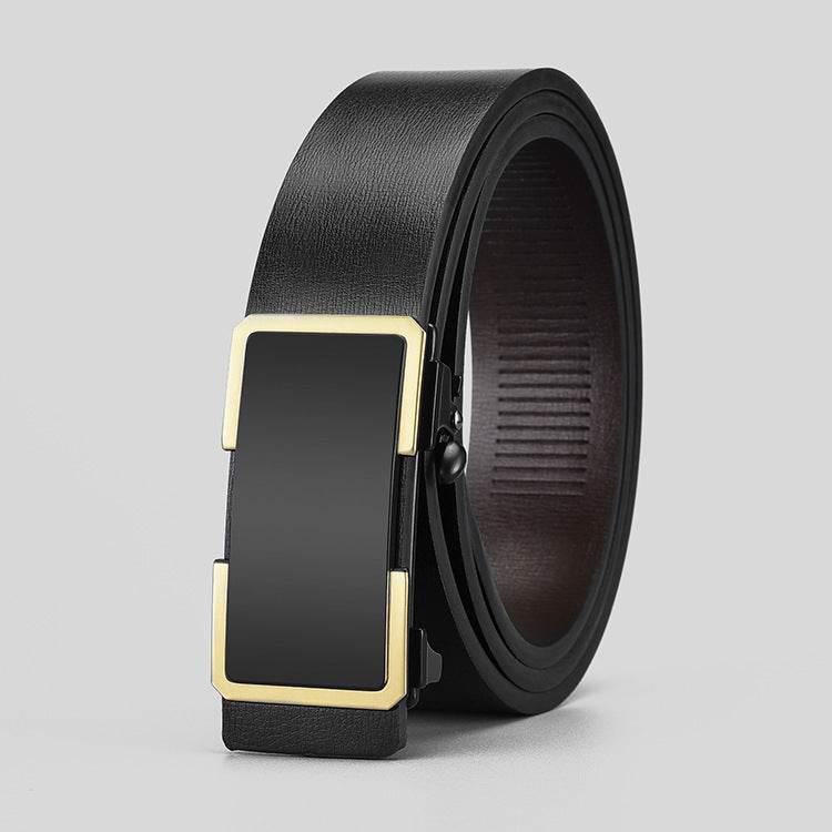 Men's Automatic Buckle Belt - Trendy Two-Layer Cowhide for Casual Style - Buy Center