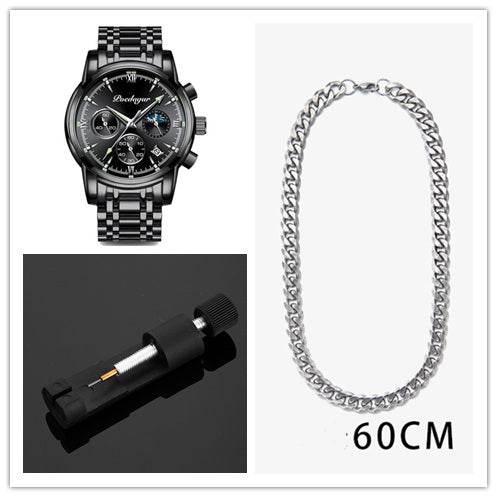 Multifunctional Men's Waterproof Watch - Luminous Quartz Style from Buycenter - Buy Center