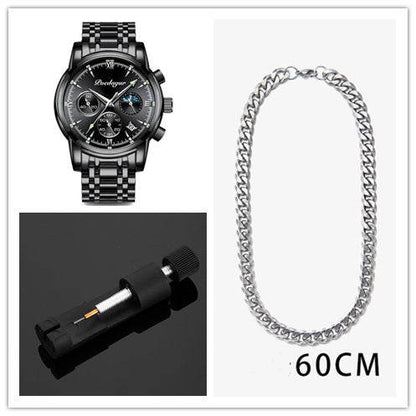 Multifunctional Men's Waterproof Watch - Luminous Quartz Style from Buycenter - Buy Center