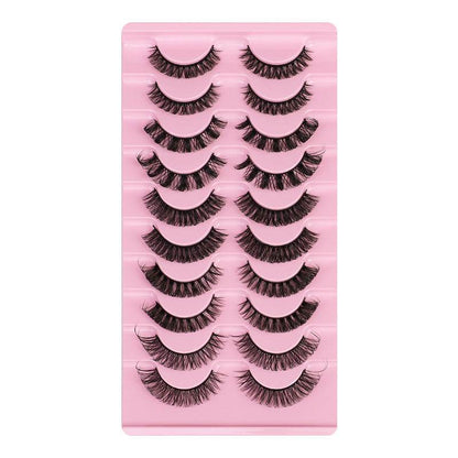 DD Curve False Eyelashes - Thick Handmade Volume, 10 Pairs Set - Buy Center