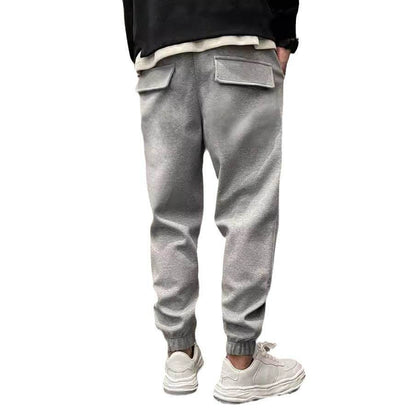 Thicken Loose Fit Ankle-Tied Sweatpants - Trendy Styles 2025 - Buy Center