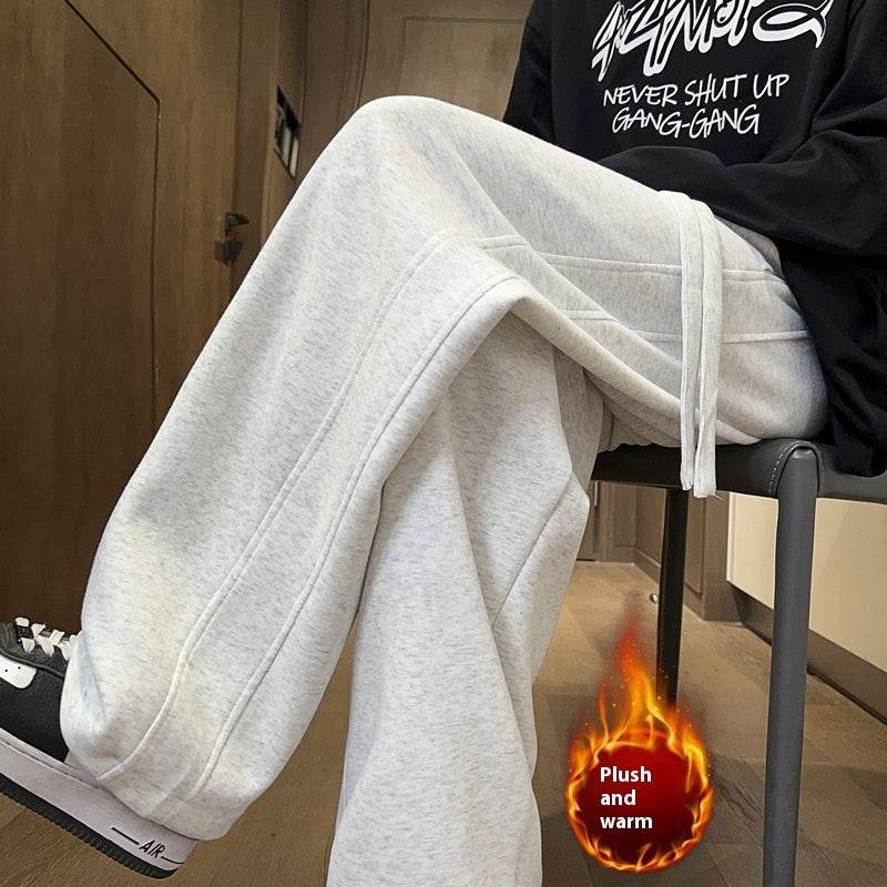 Autumn & Winter Fleece-Lined Baggy Trousers - Stylish Casual Comfort - Buy Center