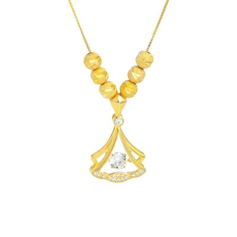 Small Skirt Ginkgo Leaf Necklace - Stylish Copper Pendant for Women - Buy Center