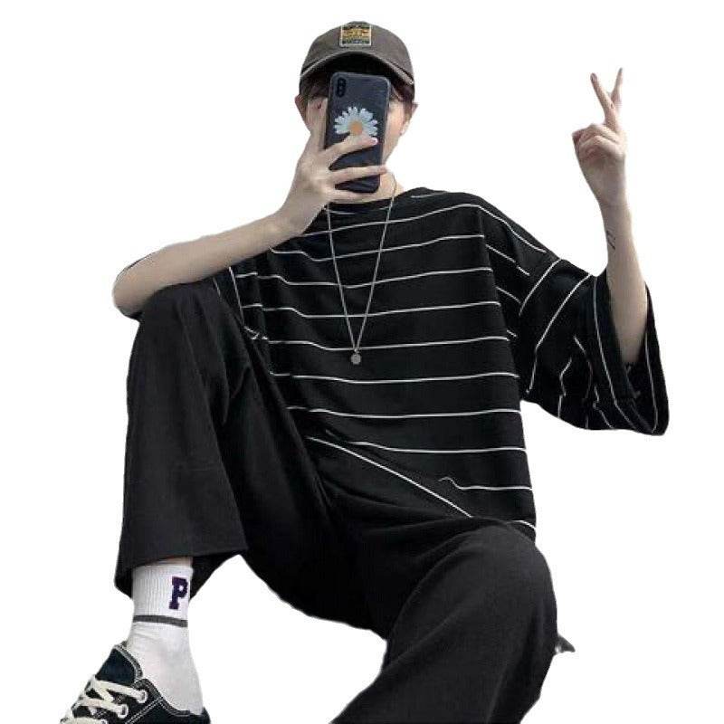 Summer Half Sleeve Batwing T-Shirt for Boys - Trendy Loose Style - Buy Center