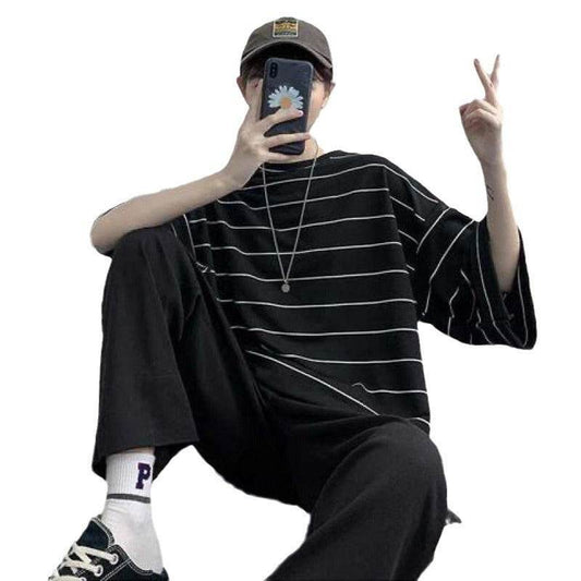 Summer Half Sleeve Batwing T-Shirt for Boys - Trendy Loose Style - Buy Center