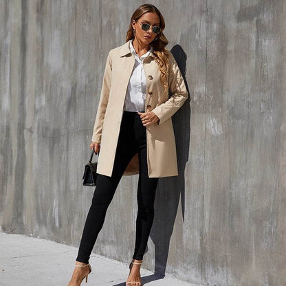 Buycenter Women's Small British Style Trench Coat - Casual and Fashionable - Buy Center