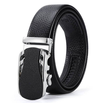 Men's Automatic Leather Buckle Belt - Premium Stylish Business Accessory - Buy Center