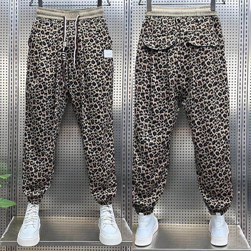 Men's Loose Leopard Print Trousers - Casual Harem Pants for All-day Comfort - Buy Center