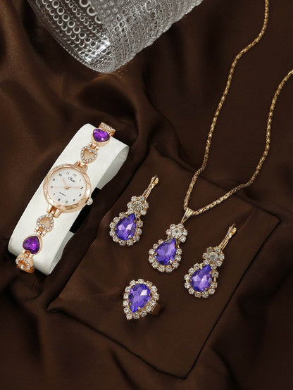 Women's Light Luxury Quartz Watch - Elegant Accessories Set Included - Buy Center