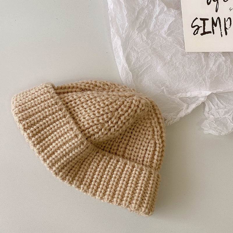 Korean Style Children's Wool Knit Hat - Cute Slipover for Ages 1-7 - Buy Center