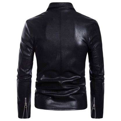 Men's Multi Zip Leather Coat - Stylish Genuine Leather Motorcycle Jacket - Buy Center