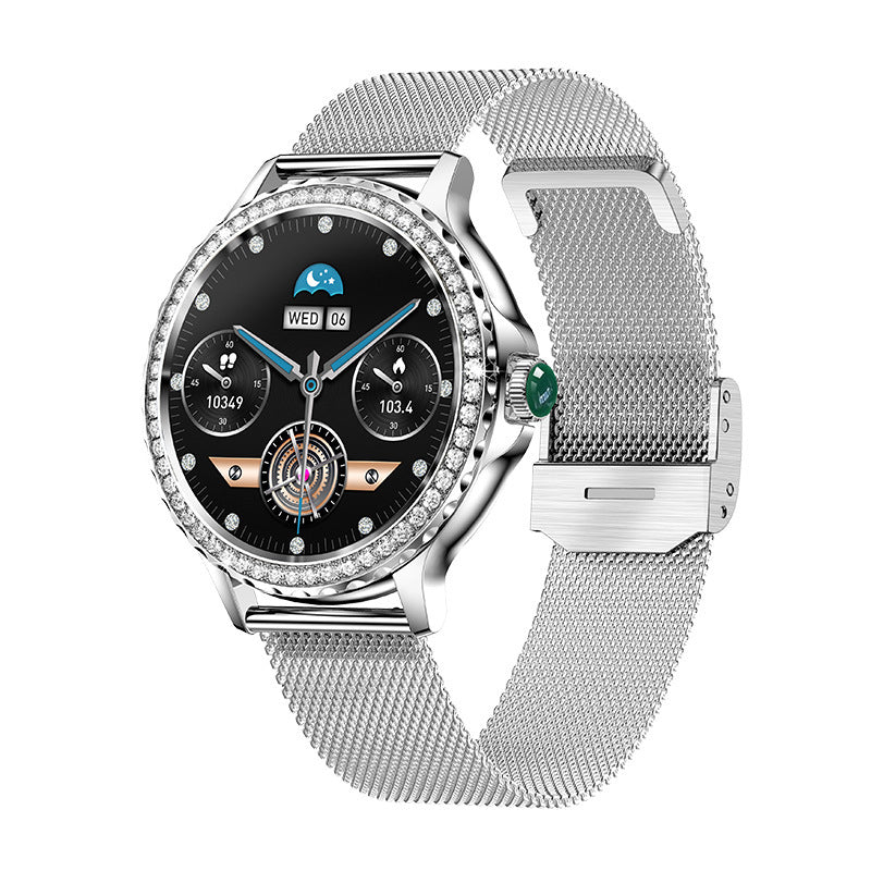 Bluetooth Calling Women's Smart Watch - Diamond Design, 1.3" Screen - Buy Center