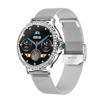 Bluetooth Calling Women's Smart Watch - Diamond Design, 1.3" Screen - Buy Center