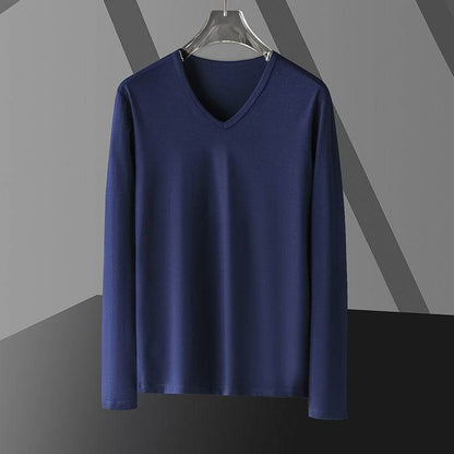 Men's Slim Fit Long Sleeve Modal Top - Stylish Autumn Essentials - Buy Center