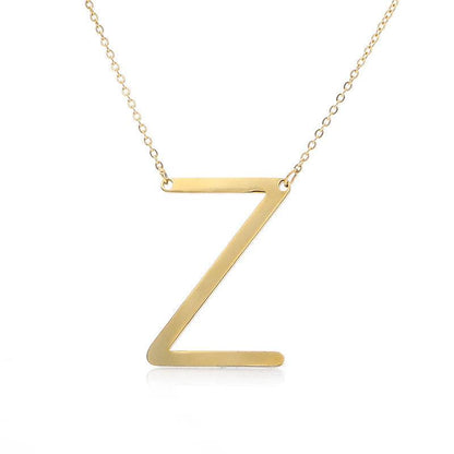 Fabulous Rose Gold Initial Letter Pendant Necklace - Premium K-Gold Design - Buy Center