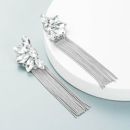 Buy Center Exaggerated Earrings - European Style with Pearl and Tassels - Buy Center