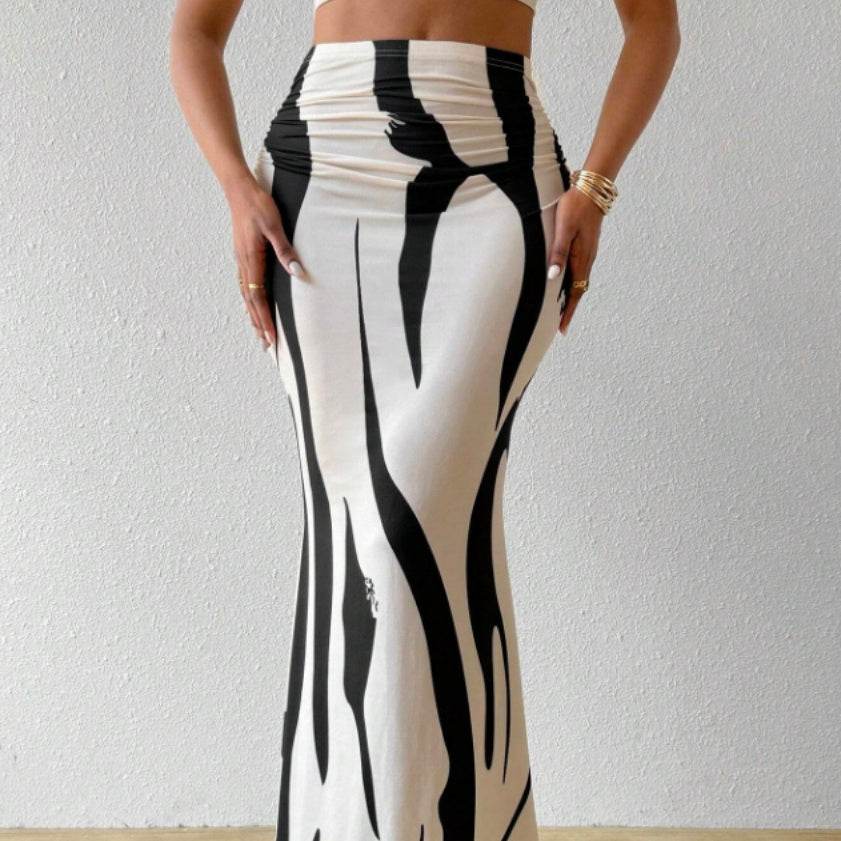 Buycenter Women's Casual Pleated Skirt - Stylish Mermaid Design, Multiple Sizes - Buy Center