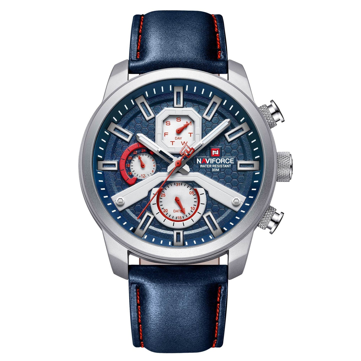 Men's Luminous Waterproof Watch - Stylish Leather Band, Large Dial - Buy Center