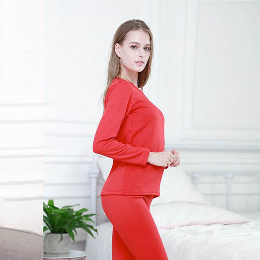 Men's Plush Thermal Underwear Set - Cozy Pullover & Loose Pants - Buy Center