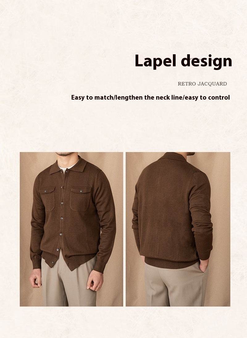 Trendy Solid Color Sweater Coat for Men - Stylish, Cozy & Modern - Buy Center