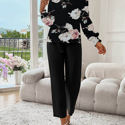 Elegant Women's Floral Pants Suit - Spring Set by Oriented Development - Buy Center