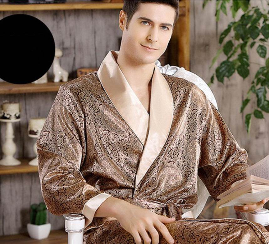 Men's Silk Nightgown - Premium Comfortable Sleepwear for Summer Leisure - Buy Center