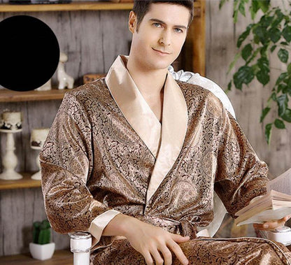 Men's Silk Nightgown - Premium Comfortable Sleepwear for Summer Leisure - Buy Center