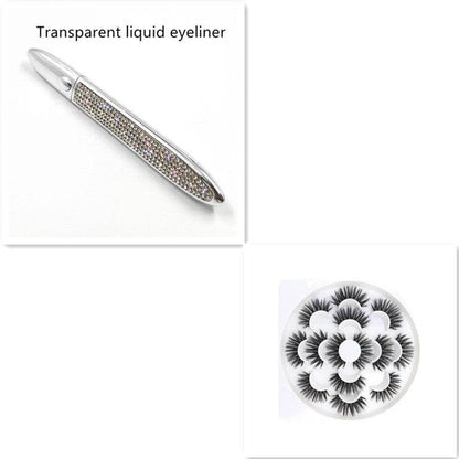 Multicolor Self-Adhesive Eyeliner False Eyelashes - Easy Application & Versatile Styles - Buy Center