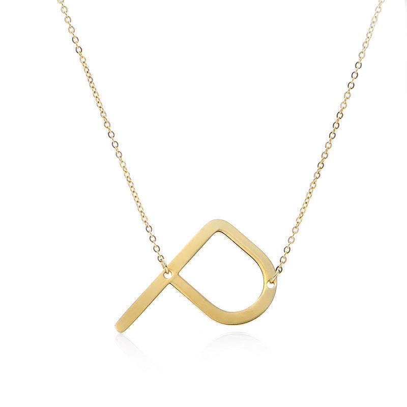 Fabulous Rose Gold Initial Letter Pendant Necklace - Premium K-Gold Design - Buy Center