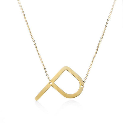 Fabulous Rose Gold Initial Letter Pendant Necklace - Premium K-Gold Design - Buy Center