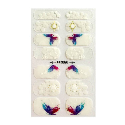 Amazon Fashion 3D Embossed Nail Stickers - Elegant Crystal Design 2025 - Buy Center