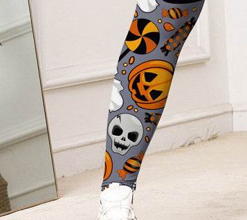Halloween Bat Ghost Yoga Pants - Stylish Pumpkin Design, Multiple Sizes - Buy Center