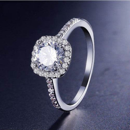 Luxury Silver Wedding Rings for Women - Cubic Zirconia Engagement Style - Buy Center