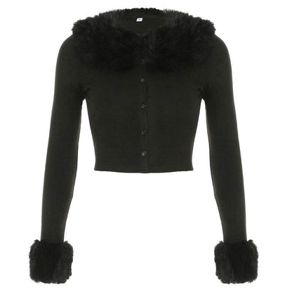 Women's Slim Fit Long Sleeve Black Cardigan - Stylish Blazer Coat 2025 - Buy Center