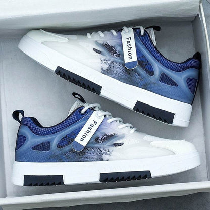 Men's Breathable Thin Mesh Sneakers - Stylish Casual Gradient Vulcanize Shoes - Buy Center