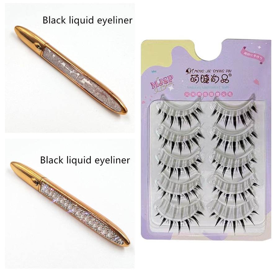 Multicolor Self-Adhesive Eyeliner False Eyelashes - Easy Application & Versatile Styles - Buy Center