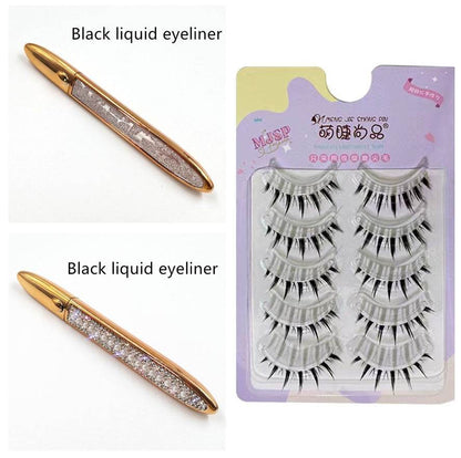 Multicolor Self-Adhesive Eyeliner False Eyelashes - Easy Application & Versatile Styles - Buy Center