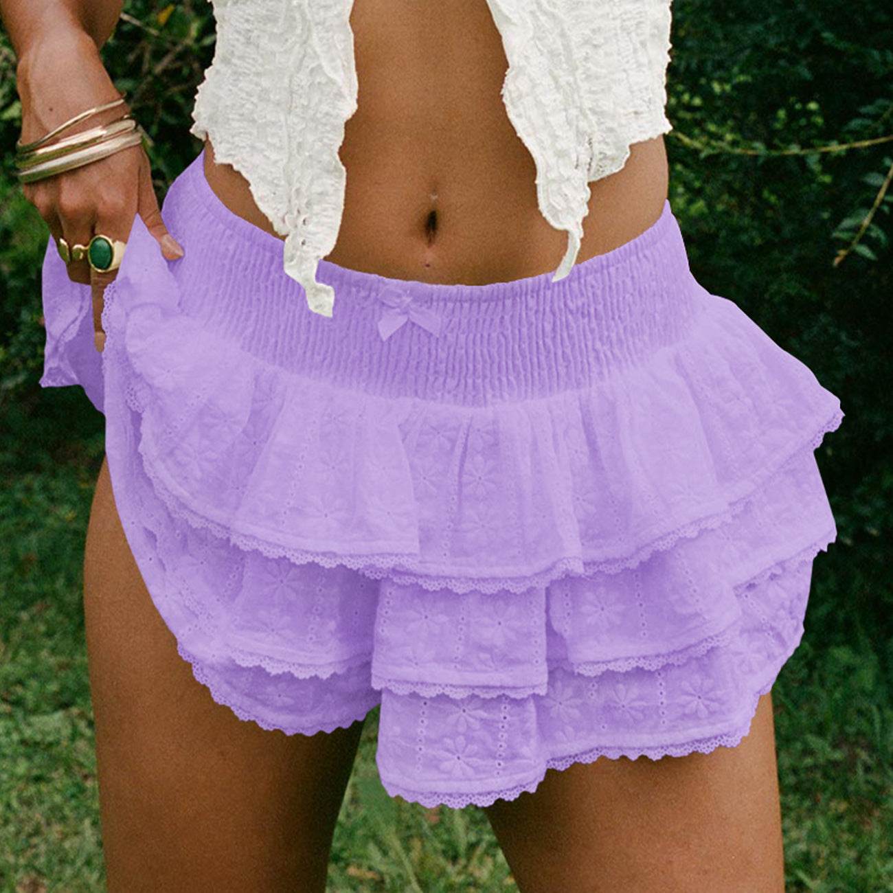 Buycenter Women's Bow Decorative Lace Half-Length Bud Skirt - Stylish & Chic - Buy Center