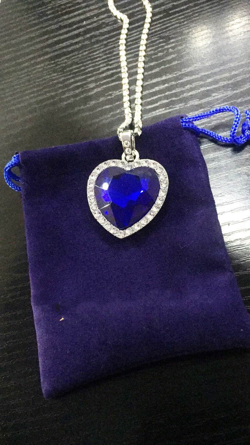 Buy Center Ocean Heart Blue Love Pendant Necklace - Stylish 45cm Jewelry Set - Buy Center